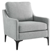 Corland Upholstered Fabric Armchair - Light Gray - MOD11741