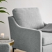 Corland Upholstered Fabric Armchair - Light Gray - MOD11741