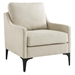 Corland Upholstered Fabric Armchair - Beige - MOD11751