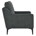 Corland Upholstered Fabric Armchair - Charcoal - MOD11754