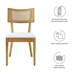 Caledonia Fabric Upholstered Wood Dining Chair Set of 2 - Natural White - MOD11804