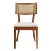 Caledonia Fabric Upholstered Wood Dining Chair Set of 2 - Walnut Beige - MOD11809
