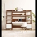 Bixby 3-Piece Wood Office Desk and Bookshelf - Walnut White - MOD11821