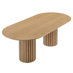 Senja 95" Oval Dining Table - Oak 