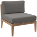 Clearwater Outdoor Patio Teak Wood Sofa - Gray Graphite - MOD11908