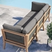 Clearwater Outdoor Patio Teak Wood Sofa - Gray Graphite - MOD11908