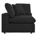 Commix Down Filled Overstuffed Boucle Fabric Corner Chair - Black - MOD11983