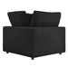 Commix Down Filled Overstuffed Boucle Fabric Corner Chair - Black - MOD11983