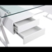 Sector 71" Glass Top Glass Office Desk - White - MOD12000