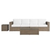 Convene Outdoor Patio 4-Piece Furniture Set - Cappuccino White- Style A - MOD12004