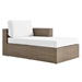 Convene Outdoor Patio L-Shaped Sectional Sofa - Cappuccino White - MOD12006