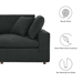 Commix Down Filled Overstuffed Boucle Fabric 6-Piece Sectional Sofa - Black - Style B - MOD12025
