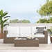 Convene Outdoor Patio 2-Piece Furniture Set - Cappuccino White - MOD12032