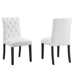 Duchess Dining Chair Fabric Set of 2 - White 