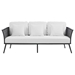 Stance Outdoor Patio Aluminum Sofa - Gray White - MOD12060