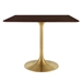 Lippa 36" Square Wood Dining Table - Gold Cherry Walnut - MOD12080