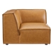 Restore Vegan Leather Sectional Sofa Corner Chair - Tan - MOD12082