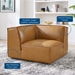 Restore Vegan Leather Sectional Sofa Corner Chair - Tan - MOD12082