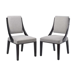 Cambridge Upholstered Fabric Dining Chairs - Set of 2 - Light Gray 