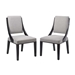 Cambridge Upholstered Fabric Dining Chairs - Set of 2 - Light Gray - MOD12091