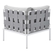 Harmony Sunbrella® Outdoor Patio Aluminum Corner Chair - Gray Gray - MOD12092
