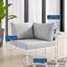 Harmony Sunbrella® Outdoor Patio Aluminum Corner Chair - Gray Gray - MOD12092