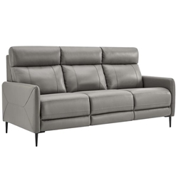 Huxley Leather Sofa - Gray 