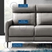 Huxley Leather Sofa - Gray - MOD12093