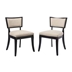 Pristine Upholstered Fabric Dining Chairs - Set of 2 - Beige