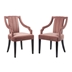 Virtue Performance Velvet Dining Chairs - Set of 2 - Dusty Rose