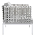 Harmony Sunbrella® Basket Weave Outdoor Patio Aluminum Armchair - Taupe Gray - MOD12108