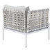 Harmony Sunbrella® Basket Weave Outdoor Patio Aluminum Armchair - Taupe Gray - MOD12108