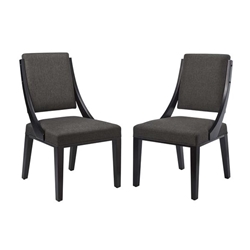 Cambridge Upholstered Fabric Dining Chairs - Set of 2 - Gray 