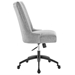 Empower Channel Tufted Fabric Office Chair - Black Light Gray - MOD12132