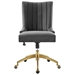 Empower Channel Tufted Performance Velvet Office Chair - Gold Gray - MOD12133