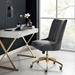Empower Channel Tufted Performance Velvet Office Chair - Gold Gray - MOD12133