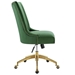 Empower Channel Tufted Performance Velvet Office Chair - Gold Emerald - MOD12134