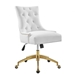 Regent Tufted Performance Velvet Office Chair - Gold White - MOD12139