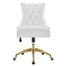 Regent Tufted Performance Velvet Office Chair - Gold White - MOD12139