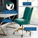 Empower Channel Tufted Performance Velvet Office Chair - Gold Teal - MOD12142