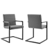 Savoy Vegan Leather Dining Chairs - Set of 2 - Gray