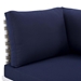 Harmony Sunbrella® Basket Weave Outdoor Patio Aluminum Corner Chair - Tan Navy - MOD12155