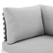 Harmony Sunbrella® Basket Weave Outdoor Patio Aluminum Corner Chair - Tan Gray - MOD12156