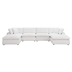 Commix Down Filled Overstuffed 6-Piece Sectional Sofa - Pure White - Style B