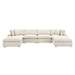 Commix Down Filled Overstuffed 6-Piece Sectional Sofa - Light Beige - Style B - MOD12181