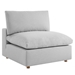 Commix Down Filled Overstuffed Armless Chair - Light Gray - MOD12184