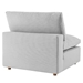 Commix Down Filled Overstuffed Armless Chair - Light Gray - MOD12184