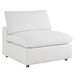 Commix Down Filled Overstuffed Armless Chair - Pure White - MOD12185