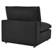 Commix Down Filled Overstuffed Armless Chair - Black - MOD12186