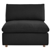 Commix Down Filled Overstuffed Armless Chair - Black - MOD12186